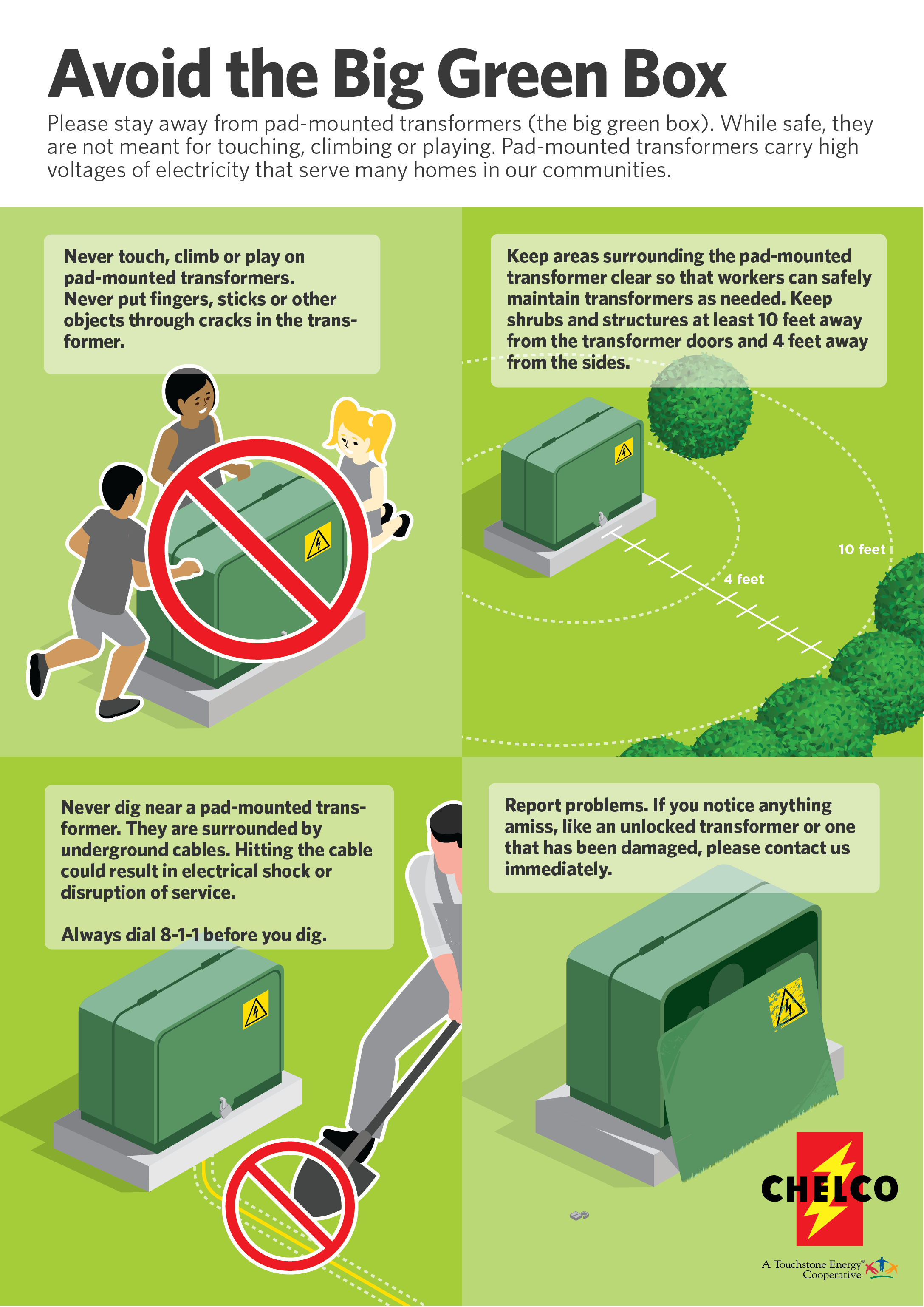 Safety tip: AVOID THE BIG GREEN BOX