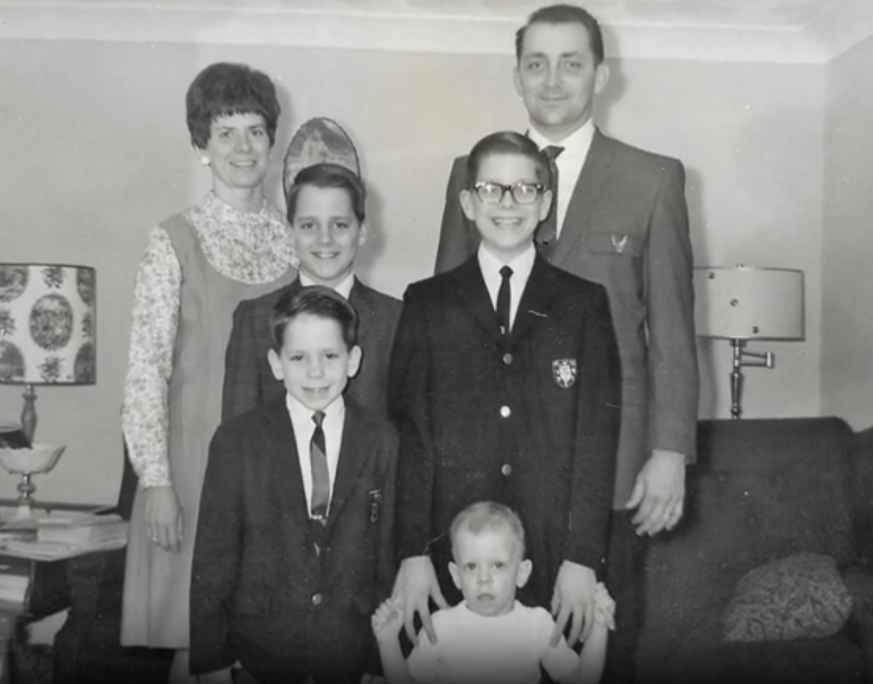 My parents raised a family of sharp-dressed young men! That’s me, the younger one on the left, with my parents and brothers, circa 1968-ish.